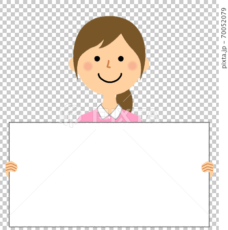 ホワイトボードを持つ介護スタッフ 70052079