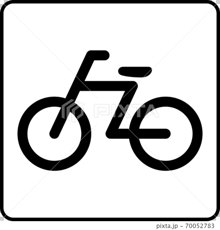 自転車（駐輪場）のピクトグラム （枠付きver.） 70052783