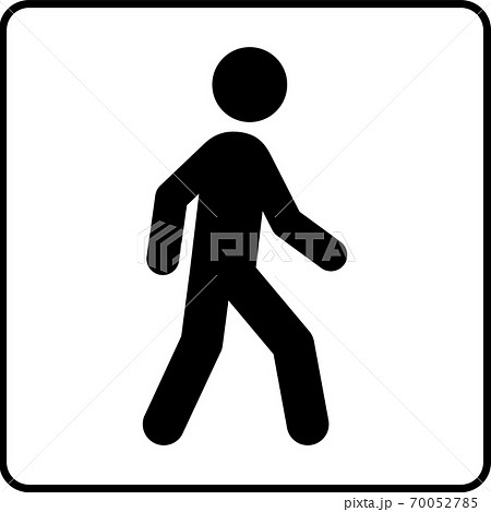 Pictogram Of A Walking Person With Frame Ver Stock Illustration