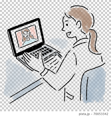 在線體檢在線體檢女醫生女水彩畫手繪 70053342