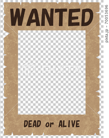 Wantedの張り紙のイラスト素材