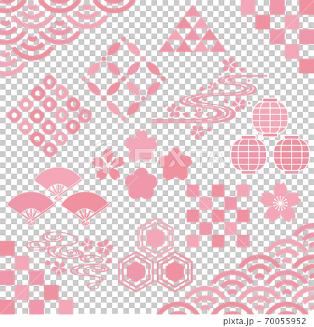 桜 和風コーナー 広告イラスト 桜 和風コーナー 広告イラスト 70055952