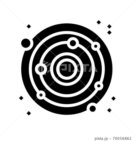 solar system vector black and white