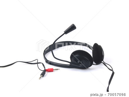 voip headset isolated against white background voip headset isolated against white background 70057098