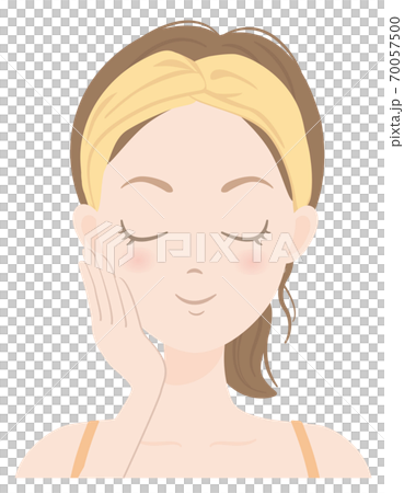 Female skin care B_02 A woman who looks comfortable Female skin care B_02 A woman who looks comfortable 70057500