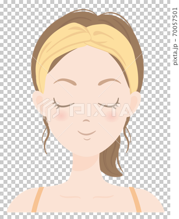 Female skin care B_01 Women with closed eyes 70057501