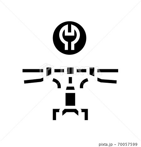 bicycle handlebar install glyph icon vector illustration bicycle handlebar install glyph icon vector illustration 70057599