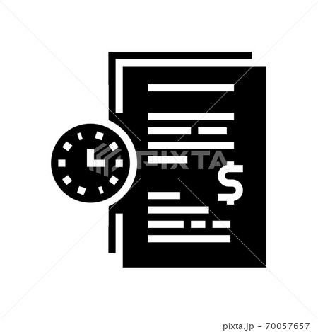 forfeit for time late agreement glyph icon vector illustration forfeit for time late agreement glyph icon vector illustration 70057657