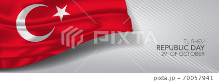 Turkey republic day vector banner, greeting card 70057941