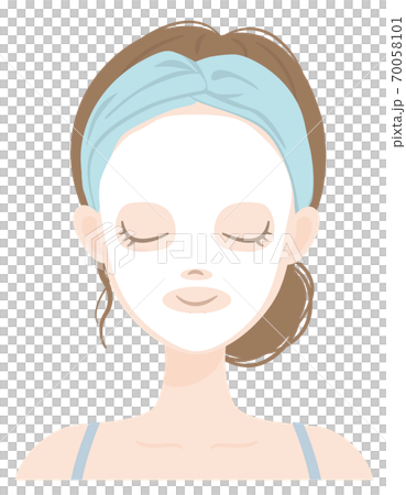 Women's skin care A_05 Women wearing sheet masks Women's skin care A_05 Women wearing sheet masks 70058101