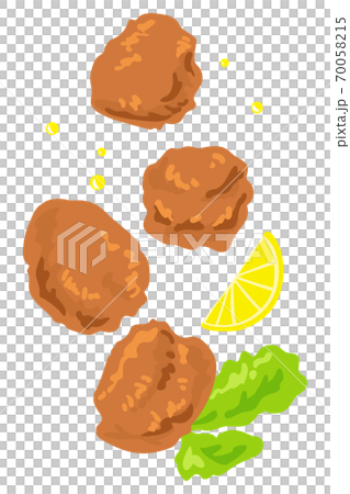 illustration of flying fried chicken 70058215