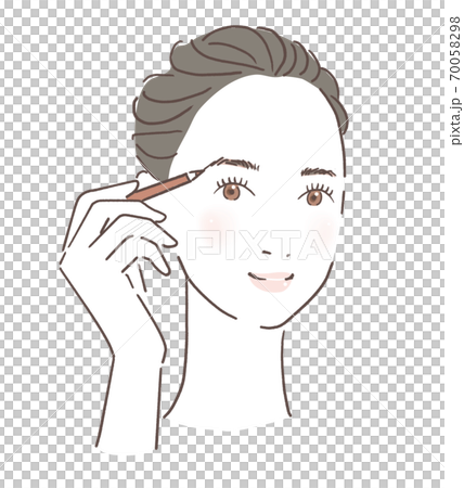 眉を描く女性 70058298