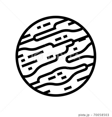 mars planet line icon vector black illustration mars planet line icon vector black illustration 70058503