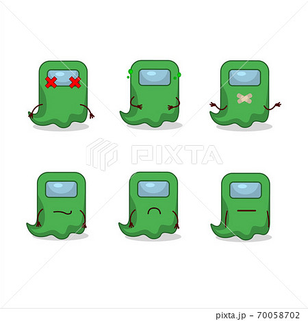 Ghost Among Us Green Cartoon Character With のイラスト素材 Ghost Among Us Green Cartoon Character With のイラスト素材