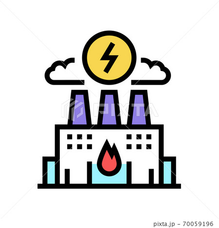 energy factory color icon vector flat illustration 70059196