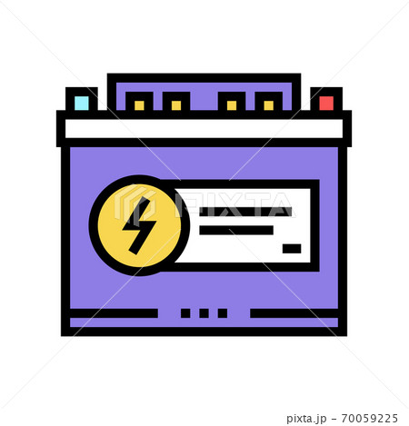 electrical battery color icon vector flat illustration electrical battery color icon vector flat illustration 70059225