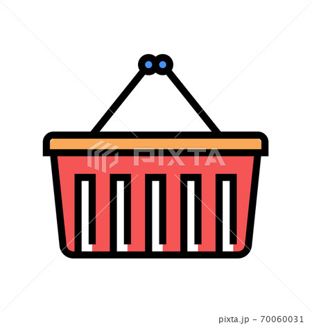 supermarket basket color icon vector flat illustration 70060031