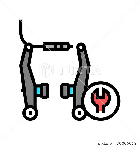 bicycle brake pads cleaning and adjustment color icon vector illustration bicycle brake pads cleaning and adjustment color icon vector illustration 70060058