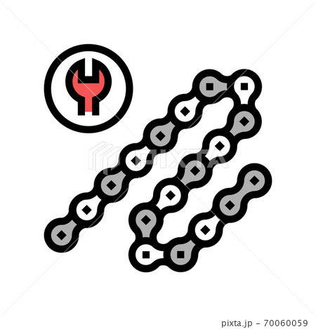 bicycle chane repair and shortening color icon vector illustration bicycle chane repair and shortening color icon vector illustration 70060059