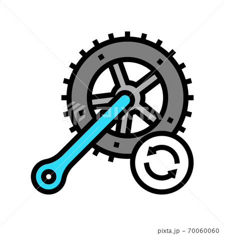bicycle connecting rods replacement color icon vector illustration 70060060