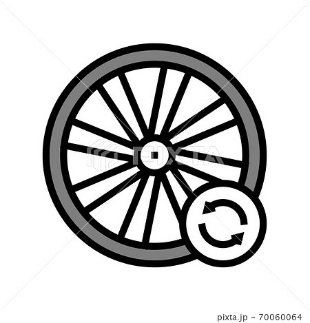 bicycle wheel alignment color icon vector illustration bicycle wheel alignment color icon vector illustration 70060064