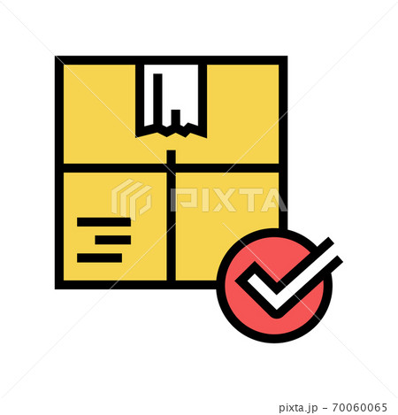 approved delivery color icon vector flat illustration 70060065