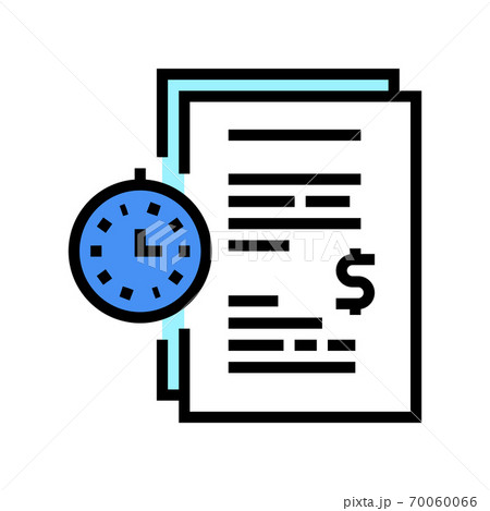 forfeit for time late agreement color icon vector illustration forfeit for time late agreement color icon vector illustration 70060066