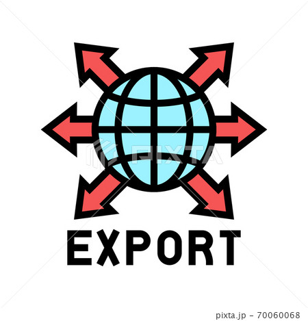 export transportation color icon vector flat illustration 70060068