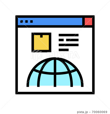 delivery service web site color icon vector illustration 70060069