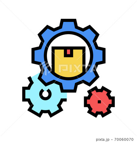 delivering working mechanism color icon vector illustration 70060070