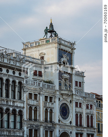 Astronomical clock tower with zodiac signs of St. Mark in Venice, Italy Astronomical clock tower with zodiac signs of St. Mark in Venice, Italy 70060169