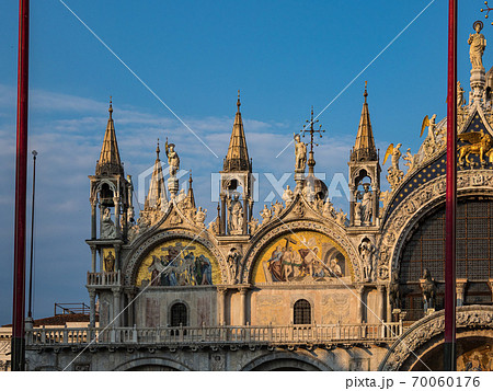 St. Mark's square with iconic sights of St. Mark's basilica in Venice, Italy St. Mark's square with iconic sights of St. Mark's basilica in Venice, Italy 70060176