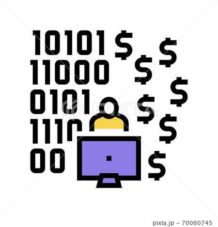 programmer developing financial application color icon vector illustration programmer developing financial application color icon vector illustration 70060745