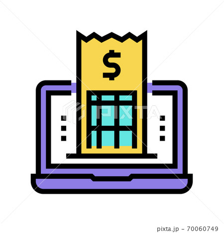 purchase report discharge laptop screen color icon vector illustration purchase report discharge laptop screen color icon vector illustration 70060749