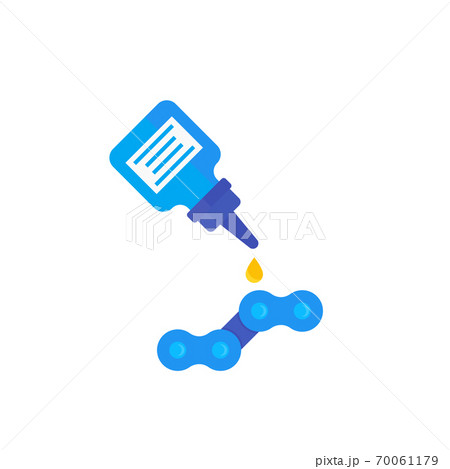 lubricant, oil for bike chain vector illustration lubricant, oil for bike chain vector illustration 70061179