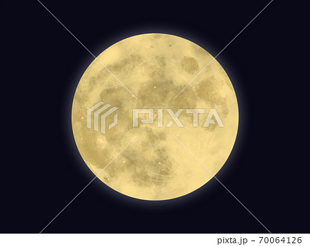 満月 黄 のイラスト素材