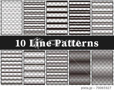 Set of 10 line patterns - Stock Illustration [70065927] - PIXTA