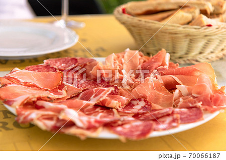 Delicious Italian appetizer. Tasty meat dishes 70066187