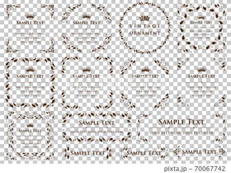 ビンテージオーナメントセット。ボーダー、フレーム。 70067742