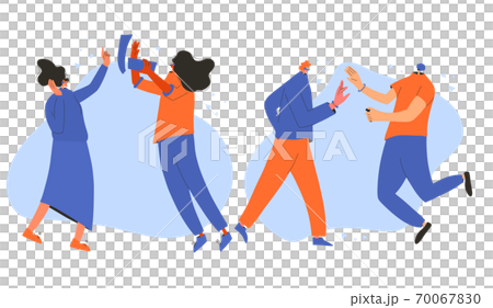 People with vr glasses. Vector virtual reality set People with vr glasses. Vector virtual reality set 70067830