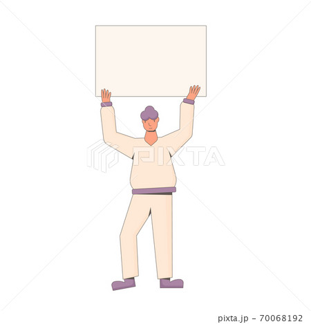 Protest. Group of men and women with banners. Protest. Group of men and women with banners. 70068192