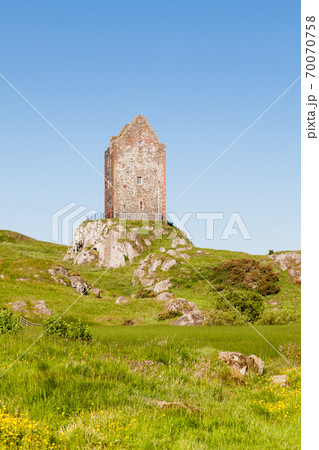 Smailholm Tower. The tower in the Scottish Borders was built in the 1400's as protection from border raiders and the elements. Smailholm Tower. The tower in the Scottish Borders was built in the 1400's as protection from border raiders and the elements. 70070758