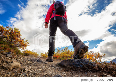 Girl Hiking in Canadian Nature 70071209