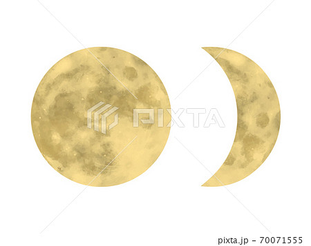 満月と三日月 70071555