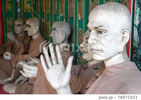Group of monks figures, Thailand. Group of monks figures, Thailand. 70071831