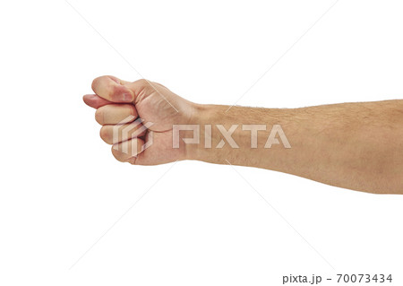 Female hands negative figa on a white background. Isolation Female hands negative figa on a white background. Isolation 70073434