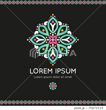 Logo with decorative vector ornament.  70074316