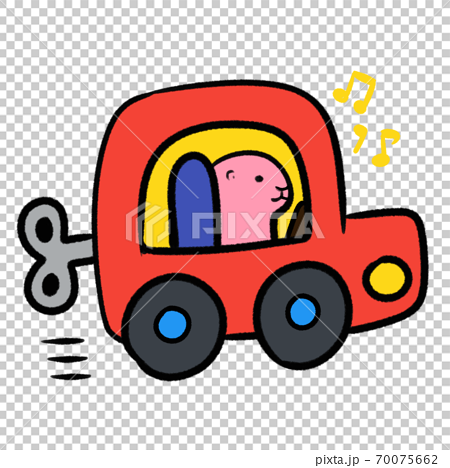 おしゃれな自動車でごきげんにお出かけ ピンクマウスさん ドライブ 気分転換 リフレッシュ のイラスト素材