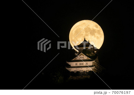岐阜城と月 岐阜城と月 70076197