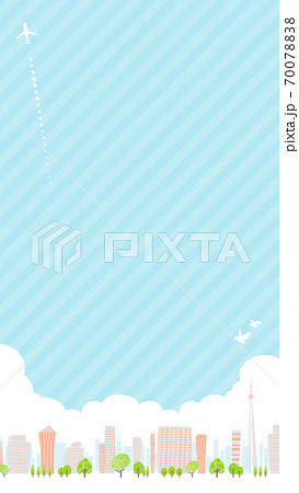 Townscape summer_skyline 16-9 vertical Townscape summer_skyline 16-9 vertical 70078838